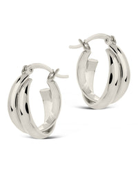 Claire Twist Hoop Earrings - Sterling Forever