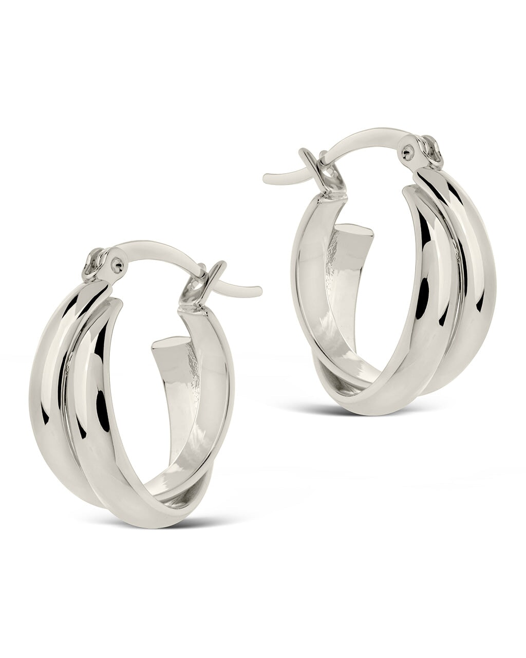 Claire Twist Hoop Earrings - Sterling Forever