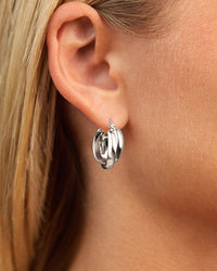 Claire Twist Hoop Earrings - Sterling Forever