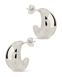 Eclipse Polished Hoop Earrings - Sterling Forever
