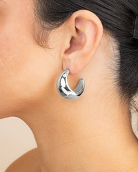 Eclipse Polished Hoop Earrings - Sterling Forever