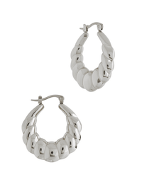 Piper Twisted Polished Hoop Earrings - Sterling Forever