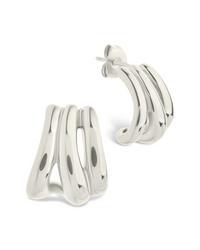 Triple Row Beatrix Statement Hoop - Sterling Forever