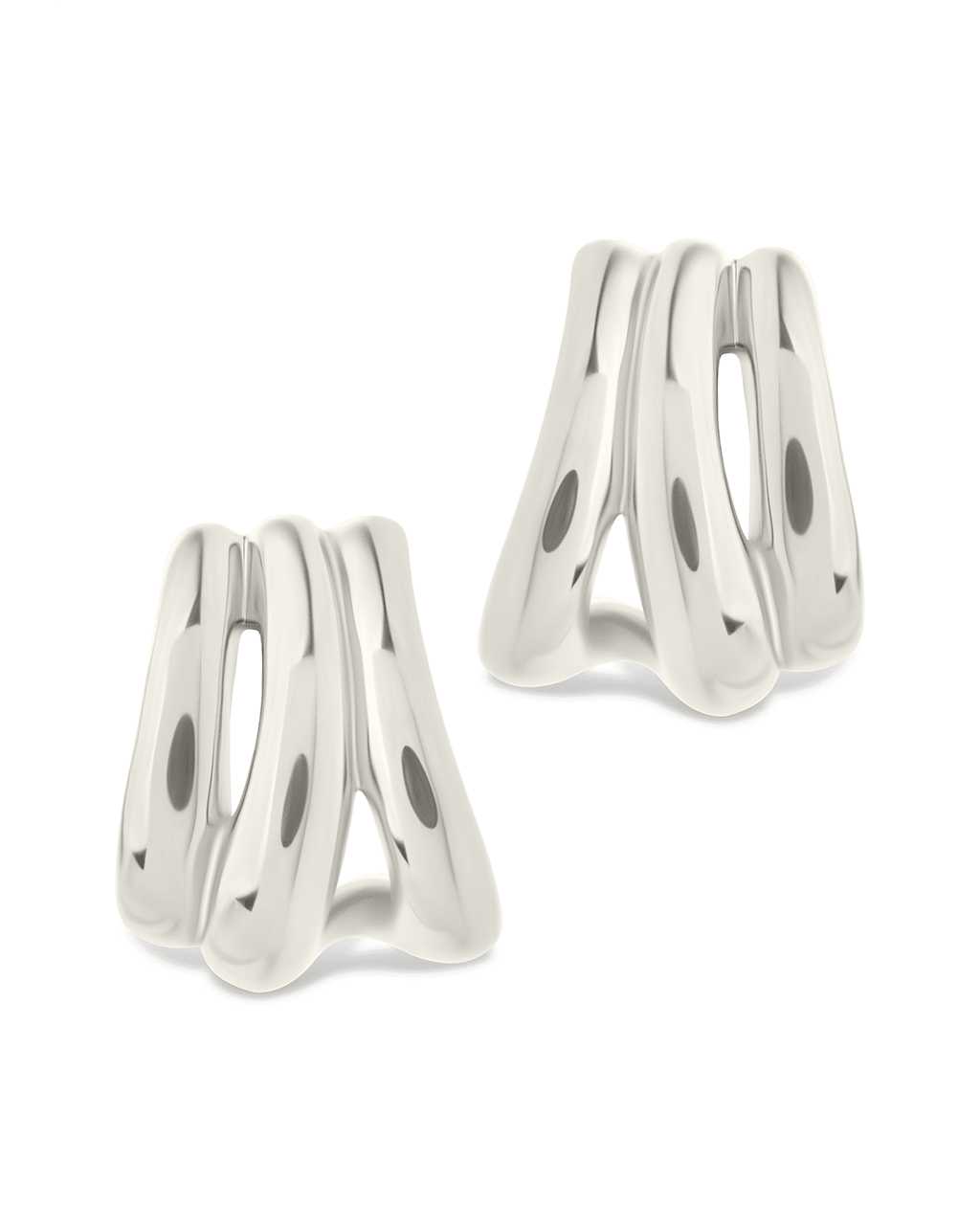 Triple Row Beatrix Statement Hoop - Sterling Forever