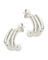 Triple Row Beatrix Statement Hoop - Sterling Forever