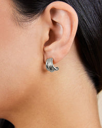 Triple Row Beatrix Statement Hoop - Sterling Forever
