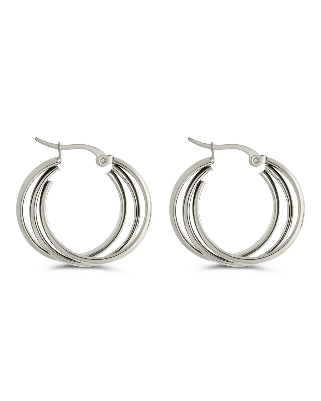 Triple Circle Lilibet Hoops - Sterling Forever