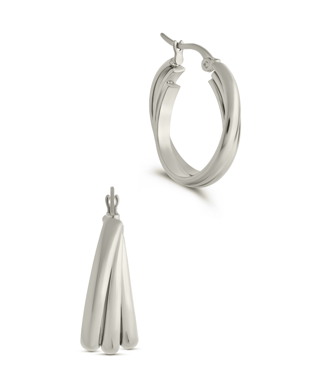 Triple Circle Lilibet Hoops - Sterling Forever