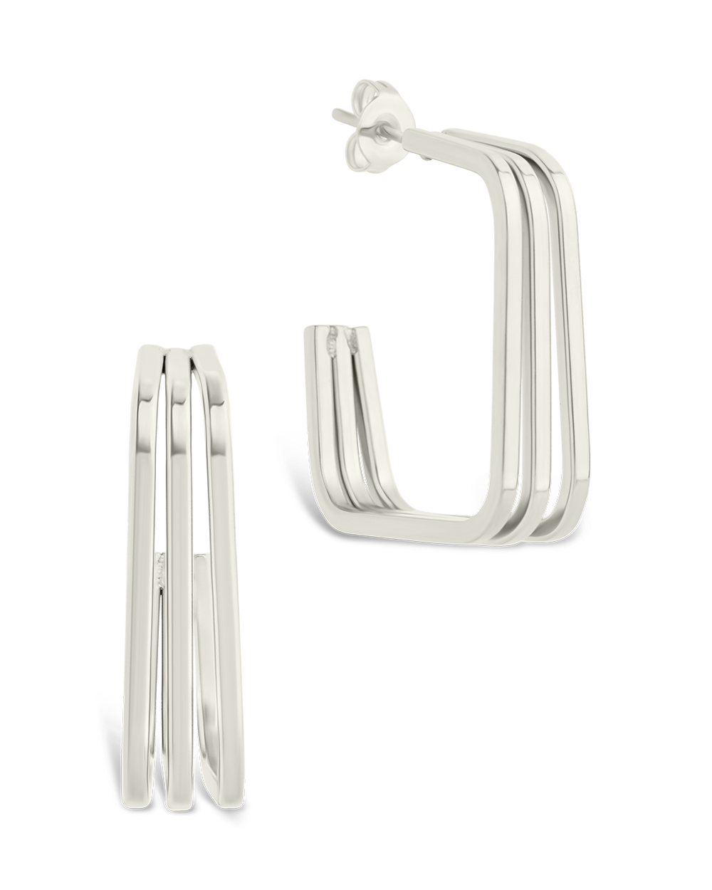 Square Prong Davina Hoop