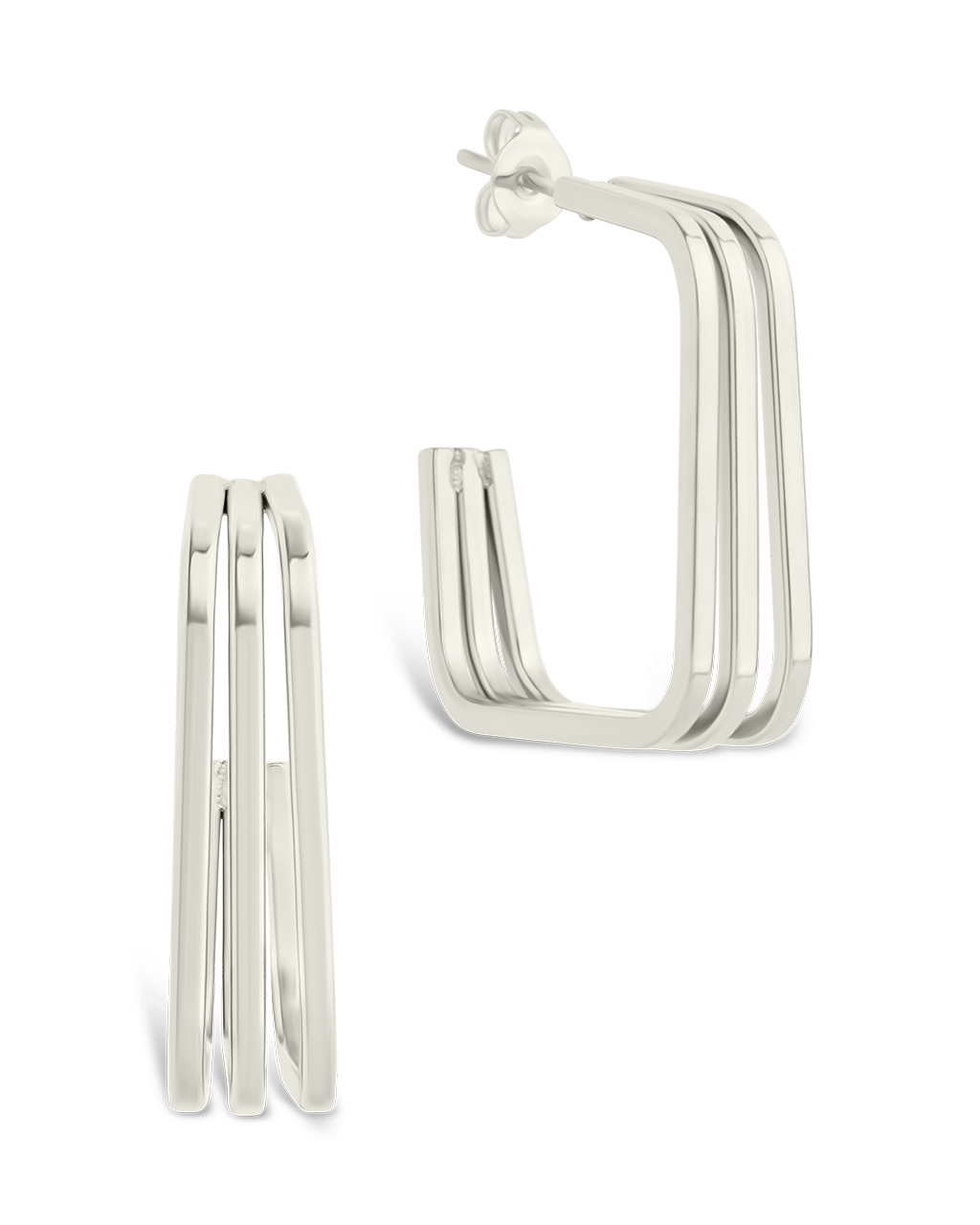 Square Prong Davina Hoop