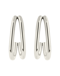 Double Prong Vienna Hoop - Sterling Forever