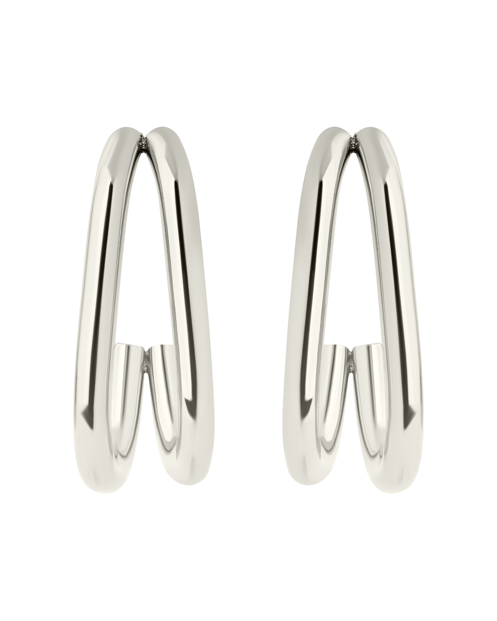 Double Prong Vienna Hoop - Sterling Forever