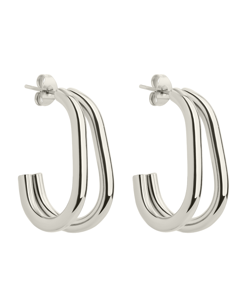 Double Prong Vienna Hoop - Sterling Forever