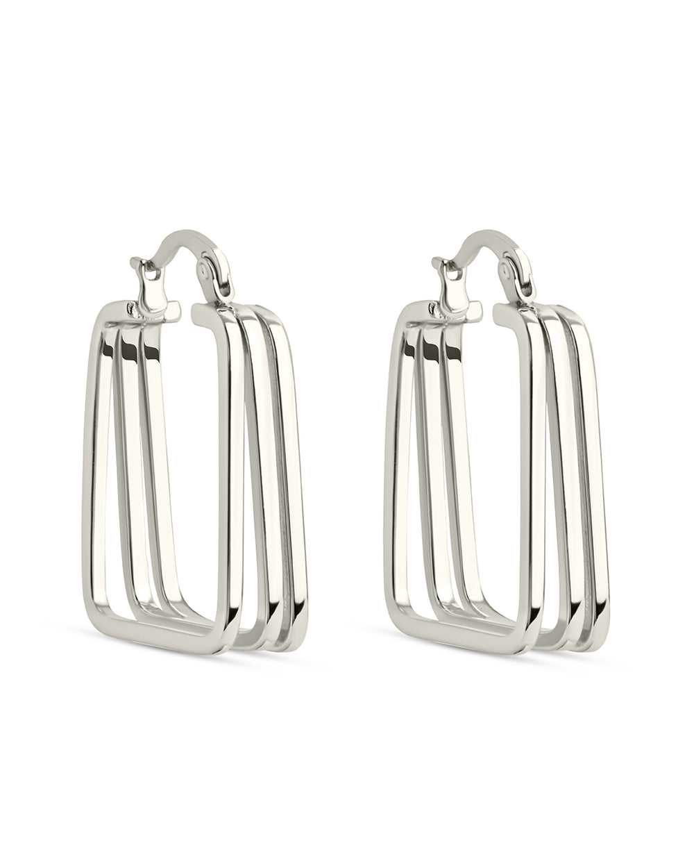 Belinda Textured Square Earrings