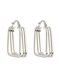 Belinda Textured Square Earrings - Sterling Forever