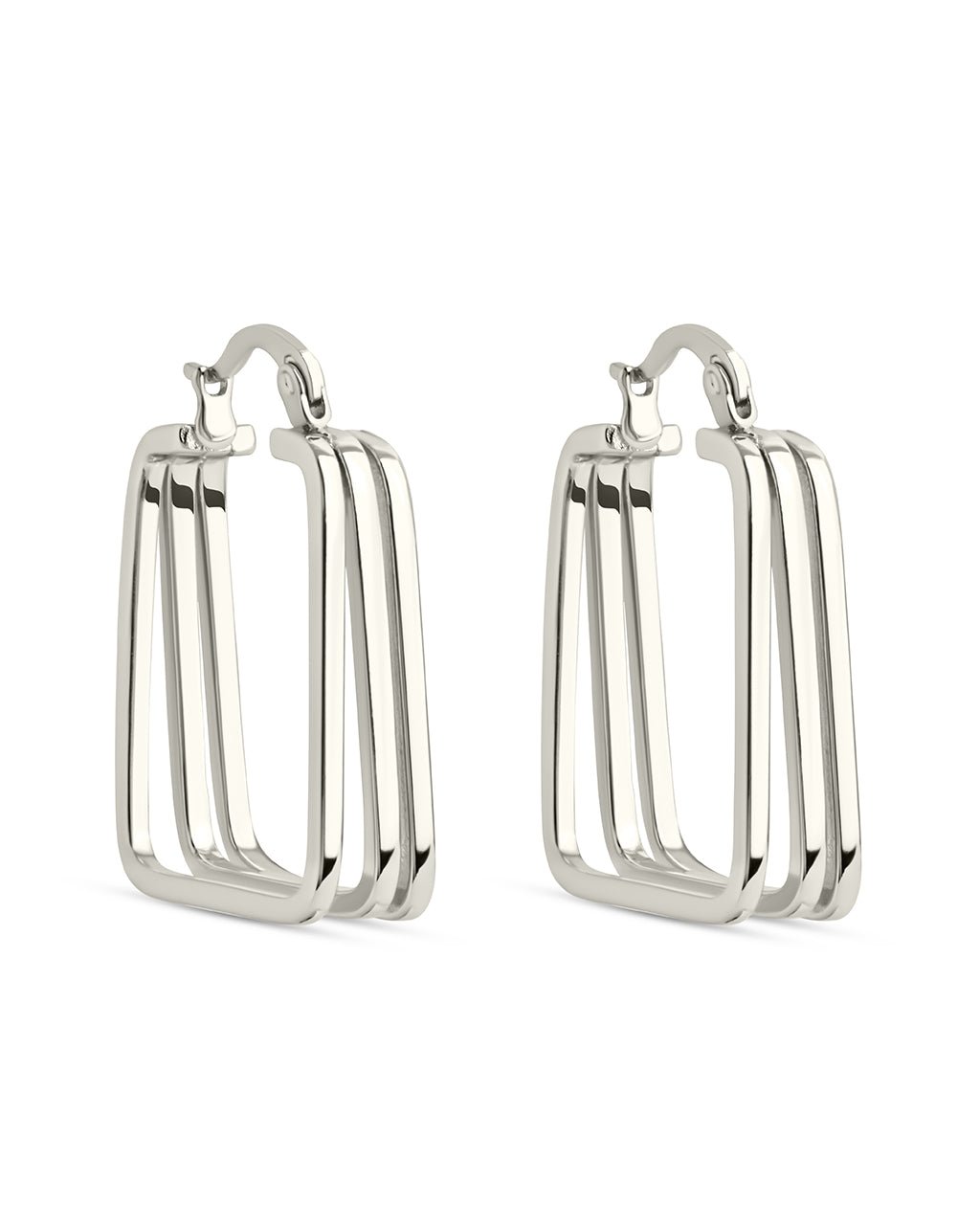 Belinda Textured Square Earrings - Sterling Forever