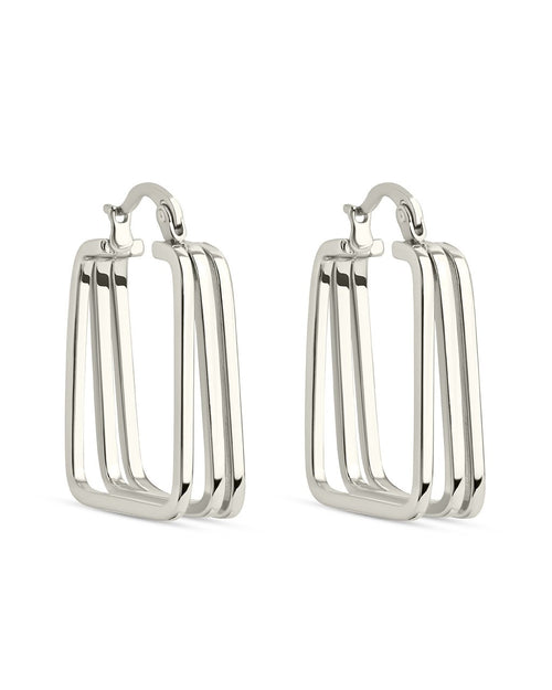 Belinda Textured Square Earrings - Sterling Forever