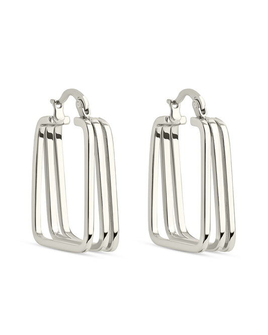 Belinda Textured Square Earrings