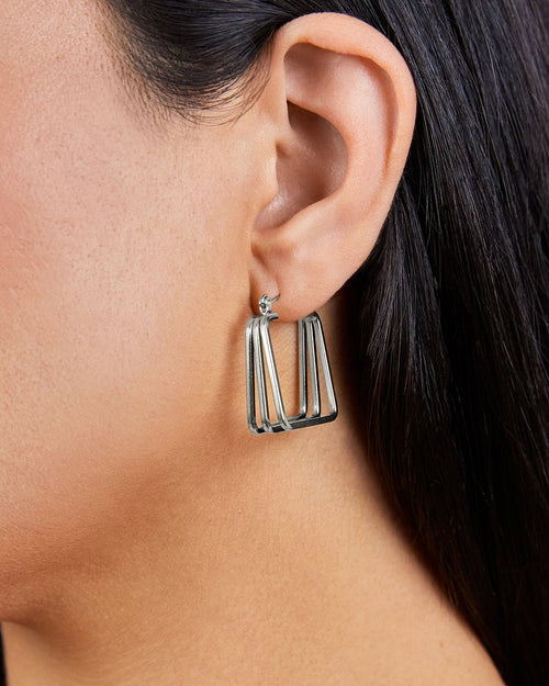 Belinda Textured Square Earrings - Sterling Forever