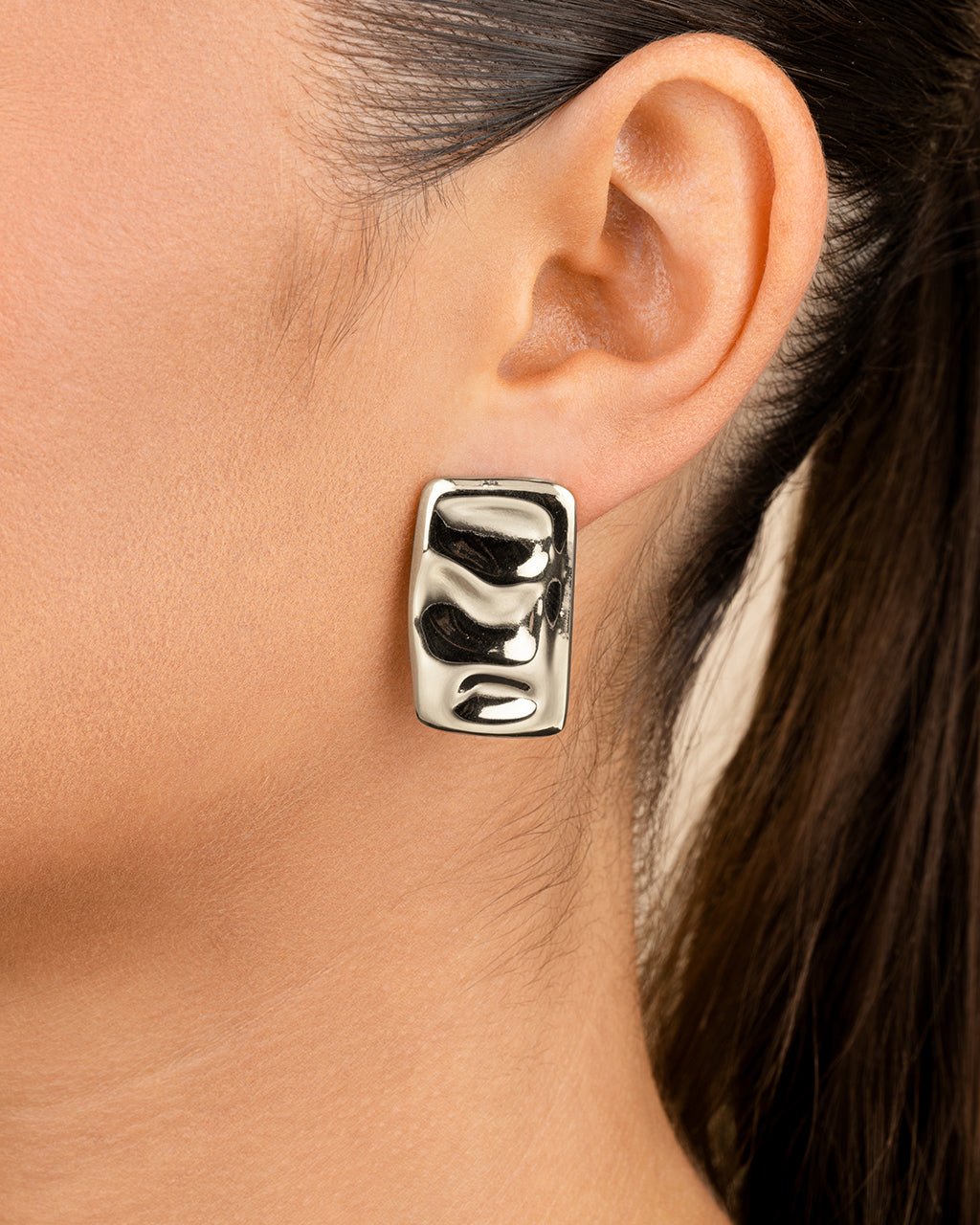 Monet Molten Metal Bar Stud Earrings - Sterling Forever
