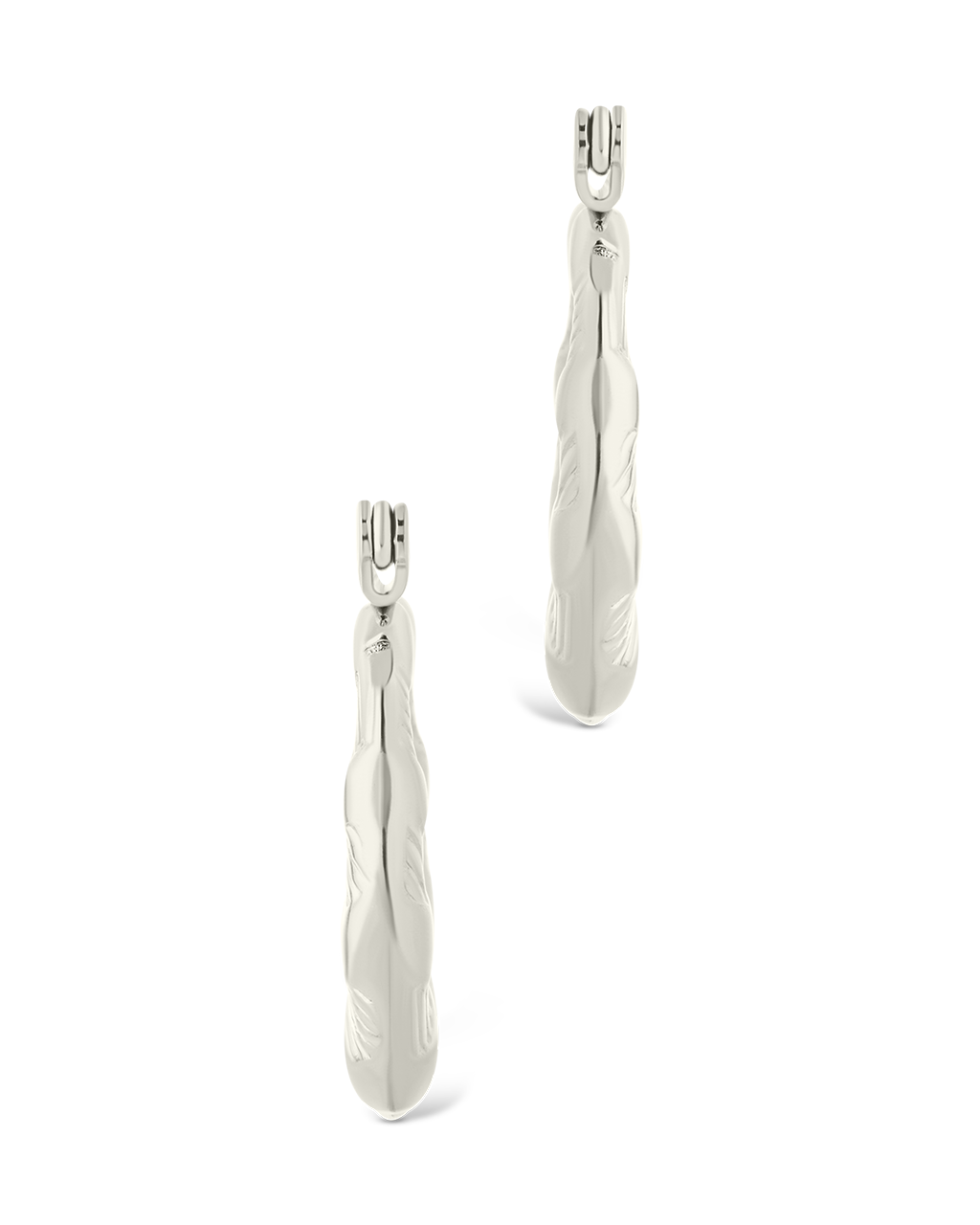 Amaryllis Brushed Hollow Hoop Earrings