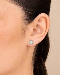 Paxe Opal Circle Stud Earrings
