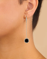 Rose Petal Long Drop Earrings