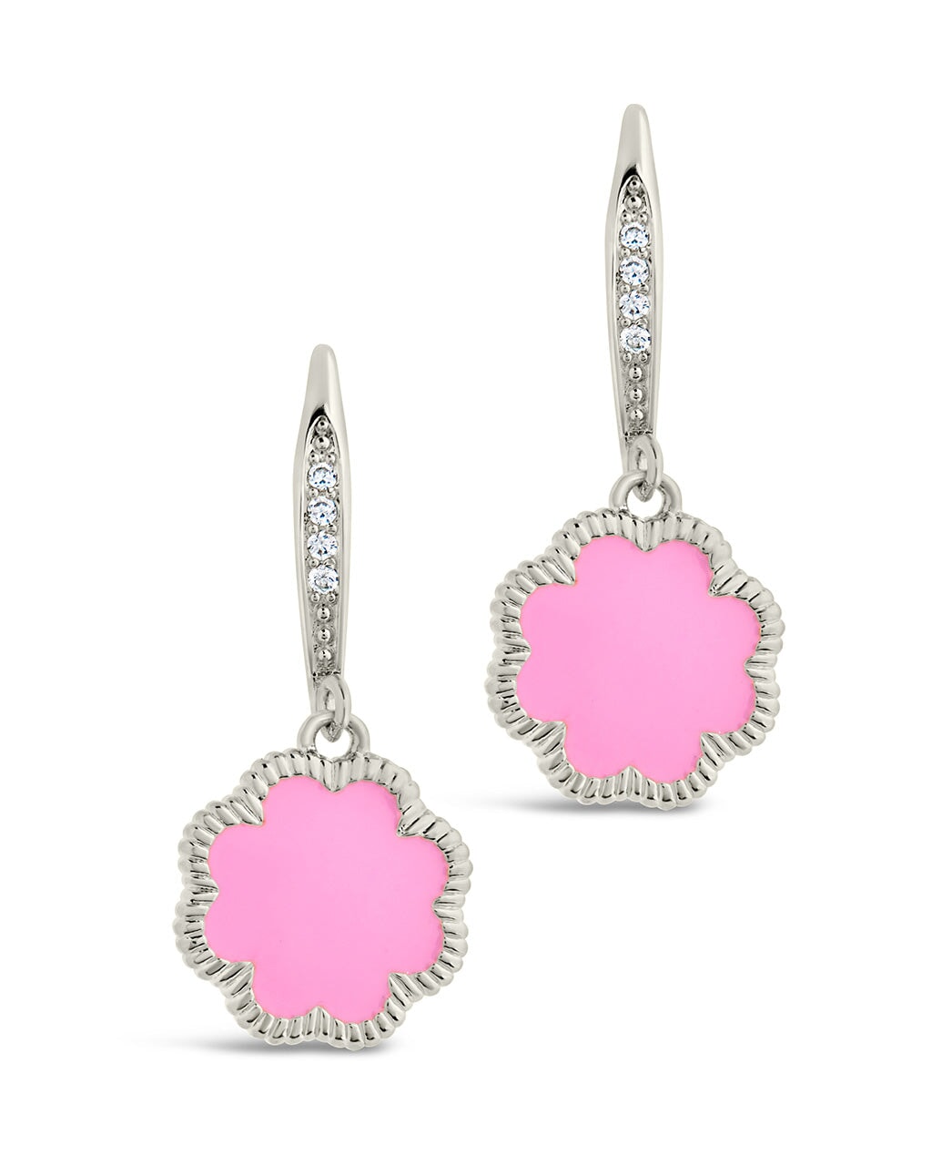 Rose Petal Short Drop Earrings Earring Sterling Forever 