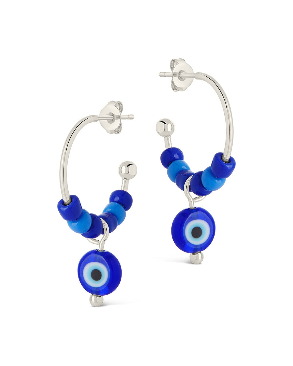Sibyl Evil Eye Beaded Hoop Earrings Earring Sterling Forever 
