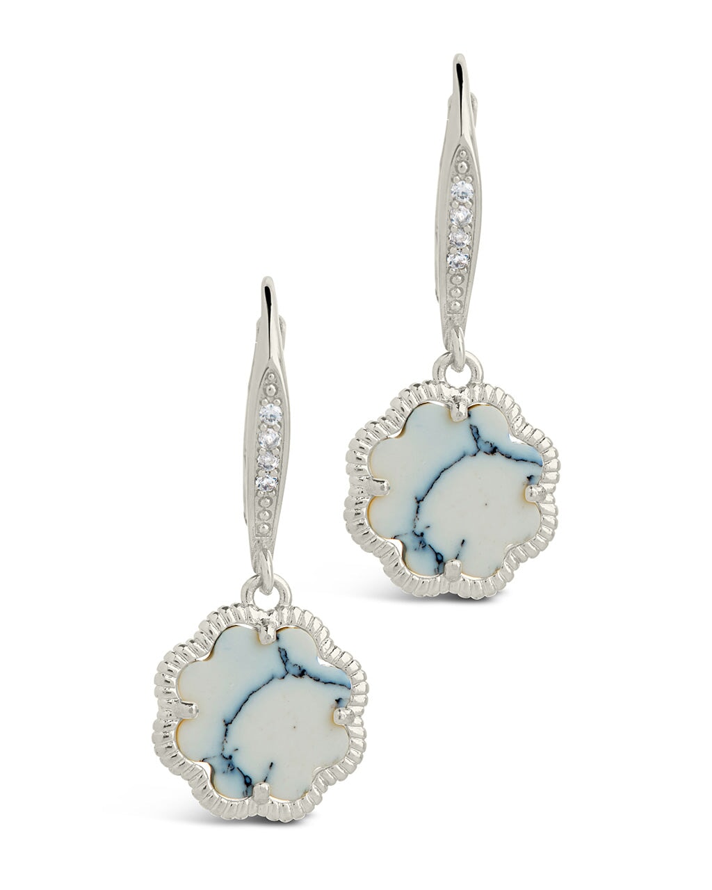 Rose Petal Short Drop Earrings Earring Sterling Forever 