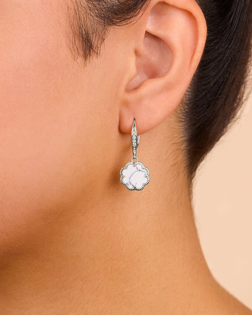 Rose Petal Short Drop Earrings