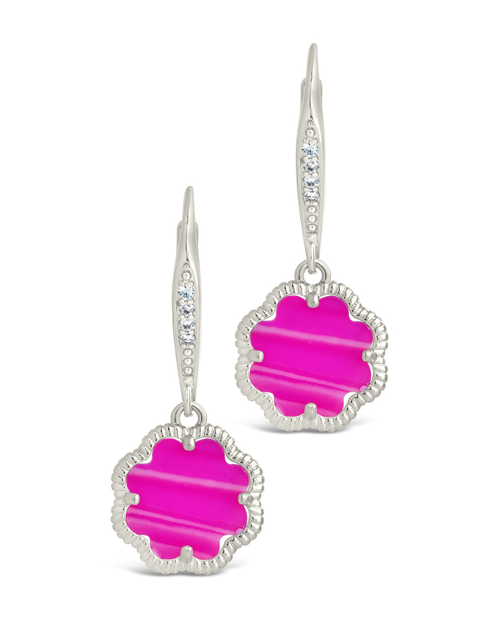 Rose Petal Short Drop Earrings Earring Sterling Forever 