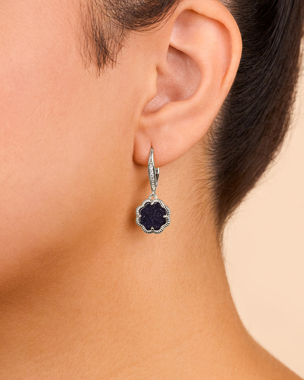 Rose Petal Short Drop Earrings