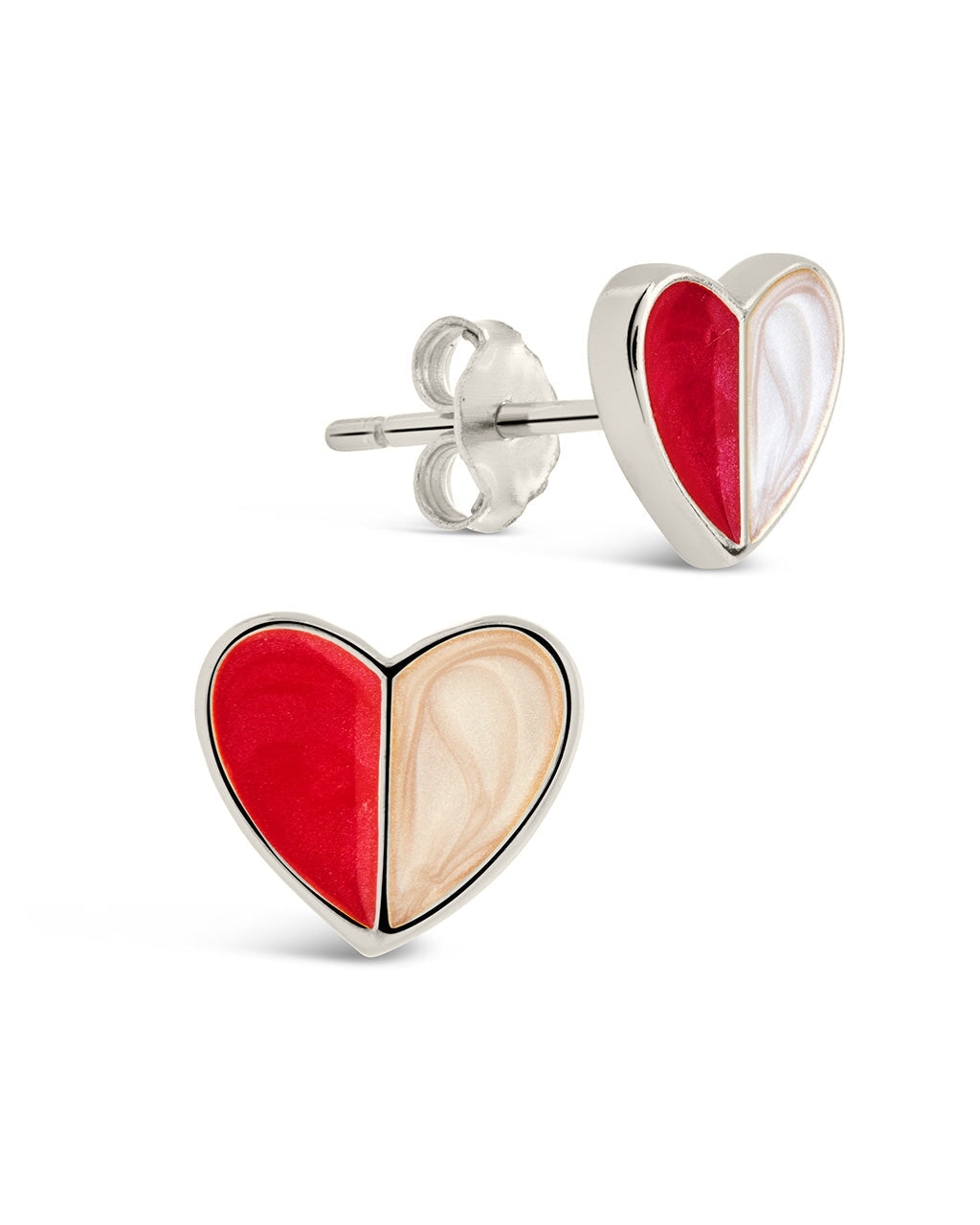 Queen of Hearts Studs Earring Sterling Forever Silver 