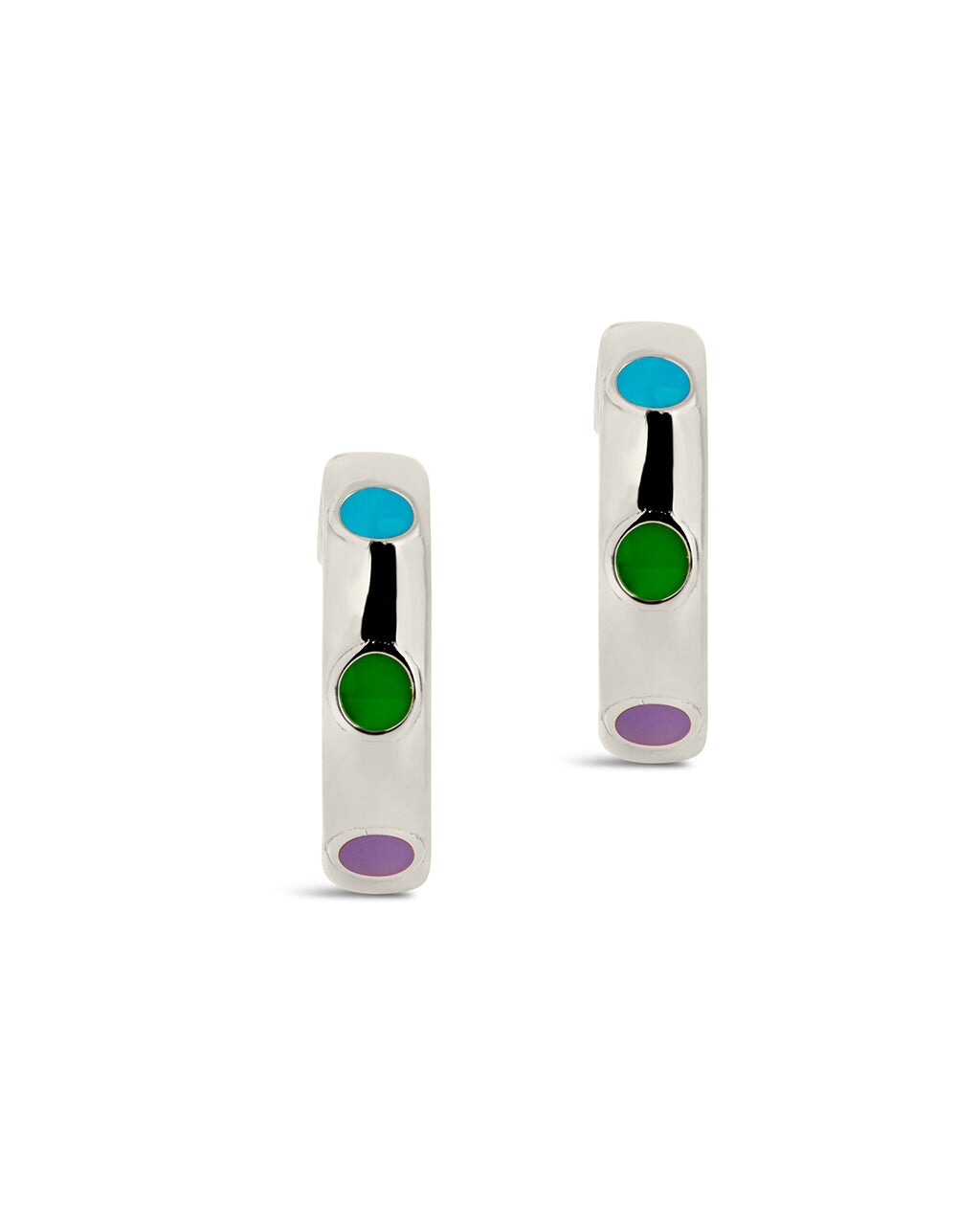 Sterling Silver Truvy Enamel Ear Cuff Set of 2 Earring Sterling Forever 