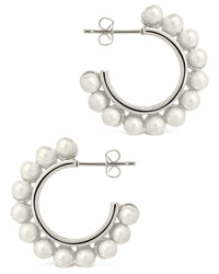 Pearl Bubble Hoop Earrings - Sterling Forever