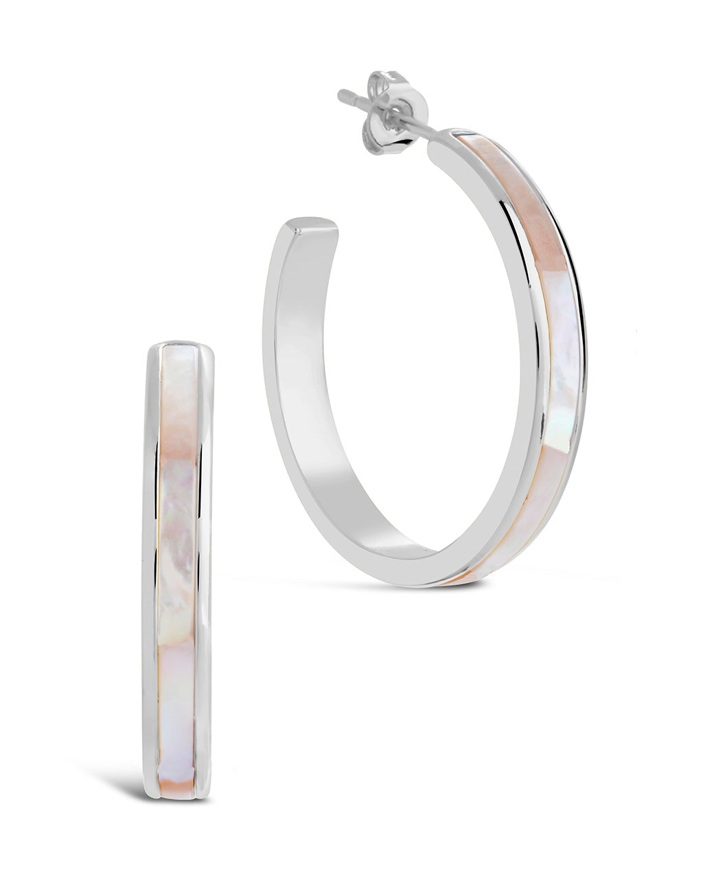 Mishel Hoops Earring Sterling Forever Silver 