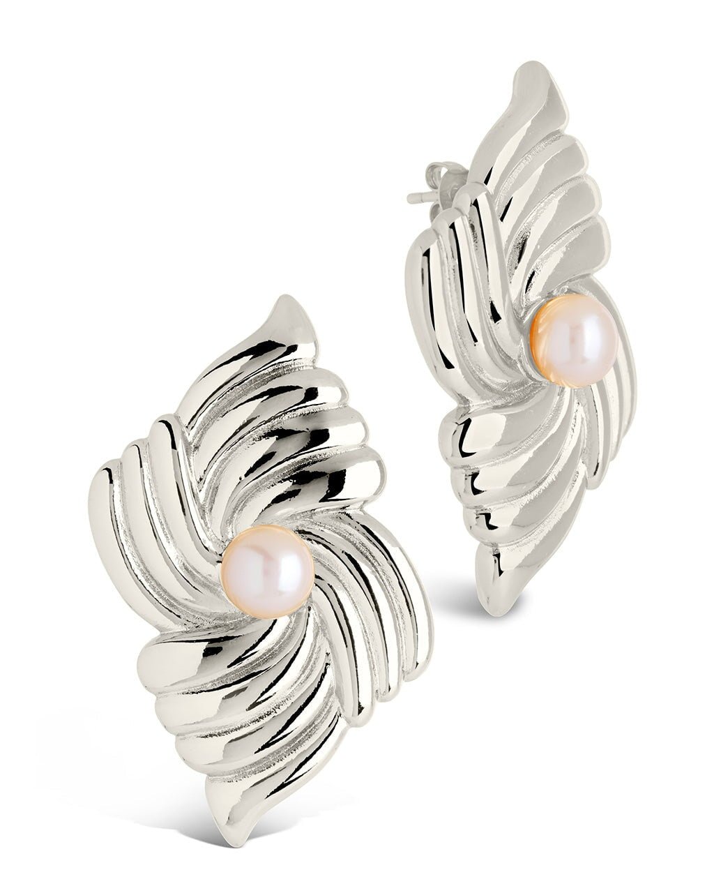 Fantaise Pearl Statement Stud Earrings - Sterling Forever
