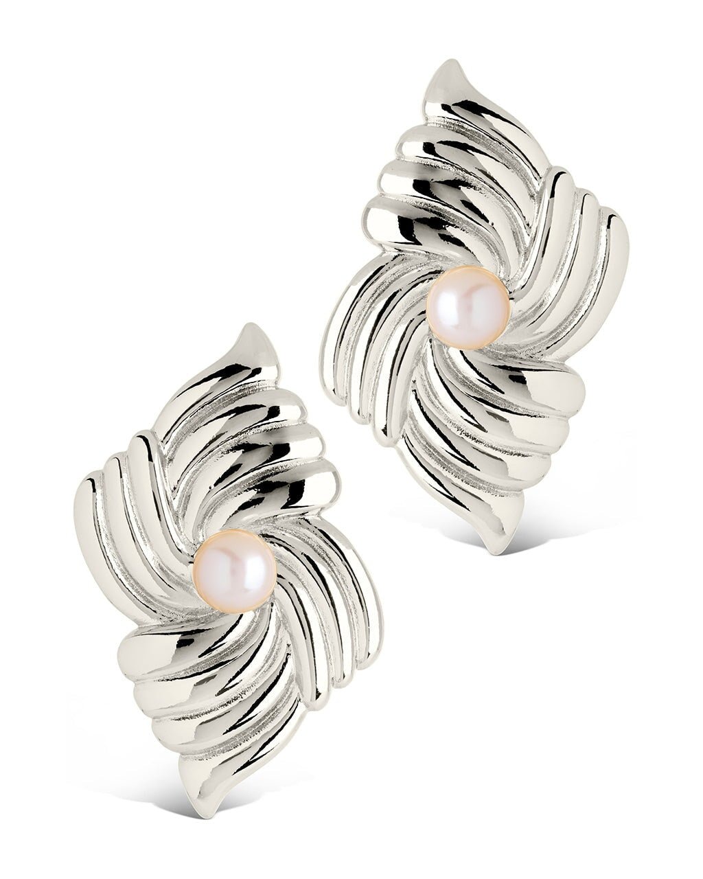 Fantaise Pearl Statement Stud Earrings - Sterling Forever