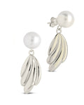 Chérie Pearl Shell Drop Stud Earrings - Sterling Forever