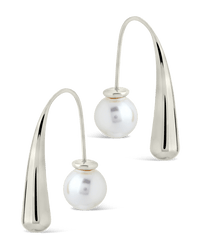Heidi Pearl Threader Earrings - Sterling Forever