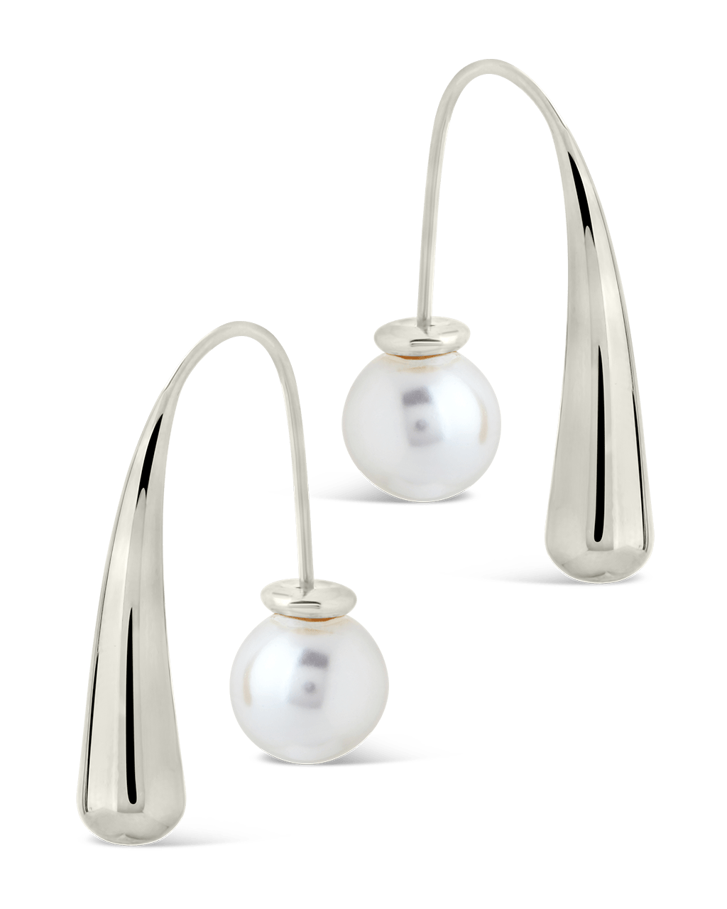 Heidi Pearl Threader Earrings - Sterling Forever