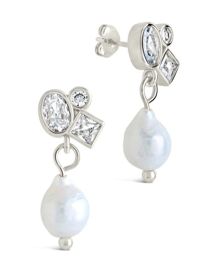 Penny CZ & Pearl Cluster Studs