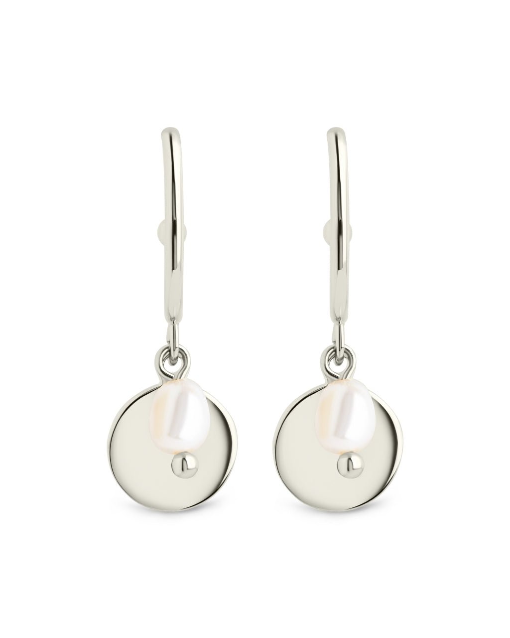 Morgan Pearl & Disk Dangle Earrings - Sterling Forever