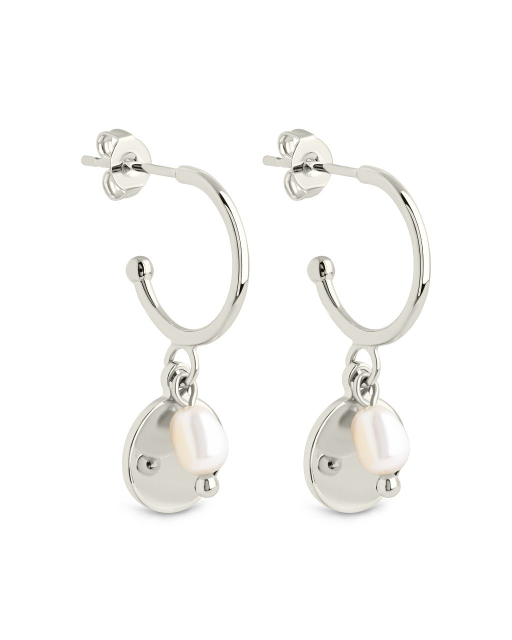 Morgan Pearl & Disk Dangle Earrings - Sterling Forever
