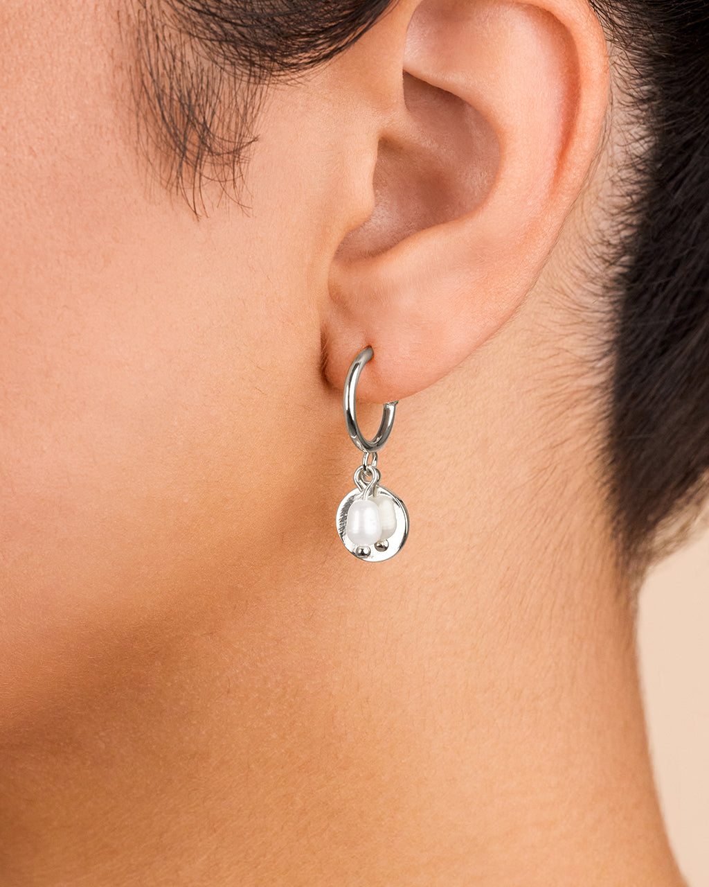 Morgan Pearl & Disk Dangle Earrings