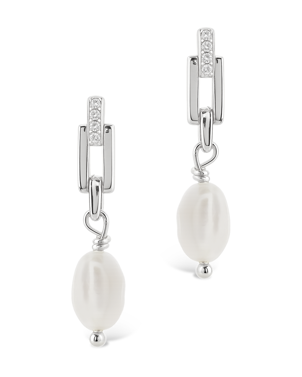 Cecelia Linked Pearl Drop Earrings
