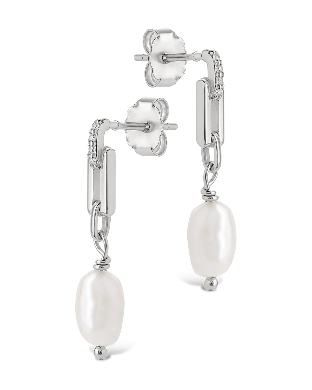 Cecelia Linked Pearl Drop Earrings