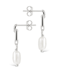 Cecelia Linked Pearl Drop Earrings