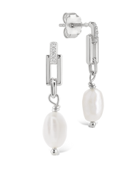 Cecelia Linked Pearl Drop Earrings